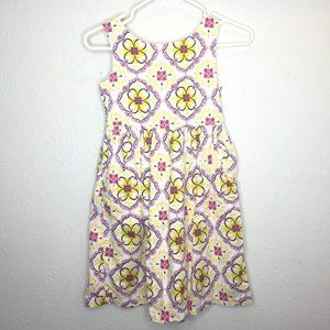 Tea Collection Morocco Floral girl's size 10 sundress  in white, yellow, purple.